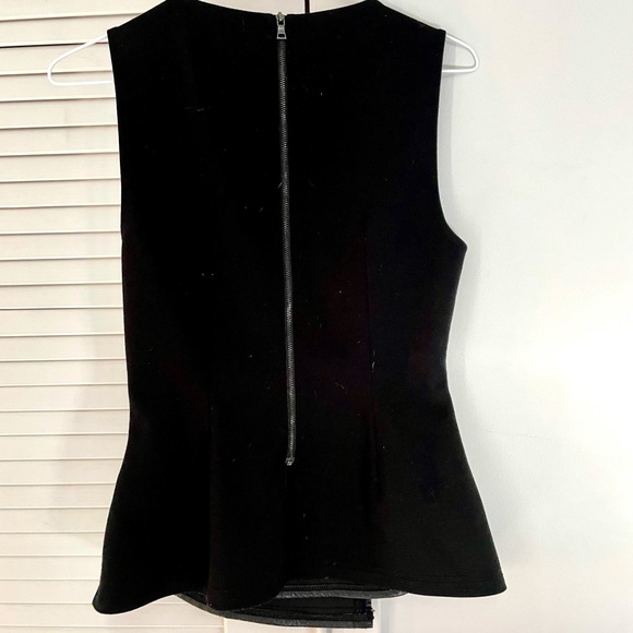Women’s BCBG black faux leather sleeveless top - perfect condition - Size Small - Picture 2 of 2